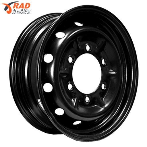 رینگ چرخ فولادی نیسان سایپا 16 اینچ تیوبلس مشکی شرکتی